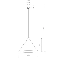 Hängelampe Hellgrau GU10 Ø 50 cm Metall Retro Design