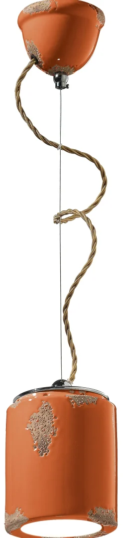 Hängelampe Keramik E27 rund D: 12,5 cm H: max. 114 cm