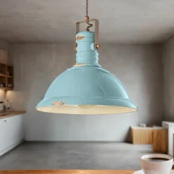 Hängelampe Keramik Metall E27 D: 40 cm rund