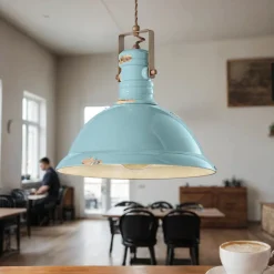 Hängelampe Keramik Metall E27 D: 40 cm rund