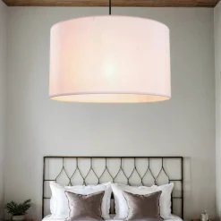 Hängelampe Kinder Baby Rosa Ø 40 cm rund Stoffschirm