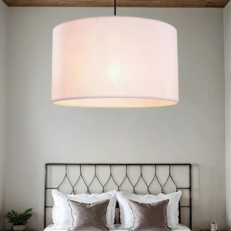 Hängelampe Kinder Baby Rosa Ø 40 cm rund Stoffschirm