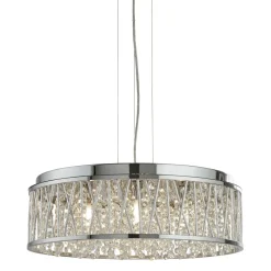 Hängelampe Kristall Ø 48 cm H: max. 135 cm verstellbar 7x G9