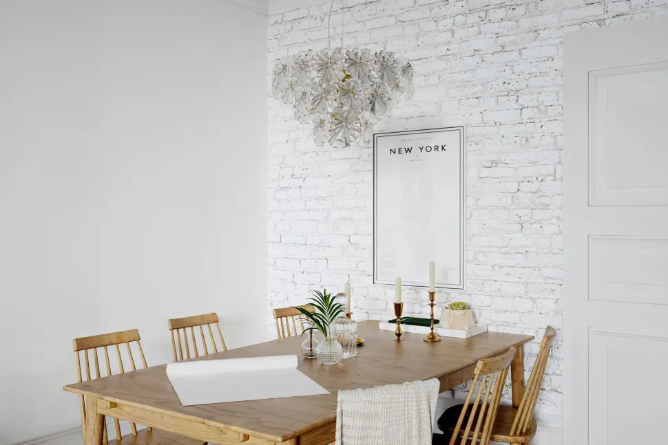 Hängelampe Kristall 51,5 cm breit H: max. 120 cm 5x E14