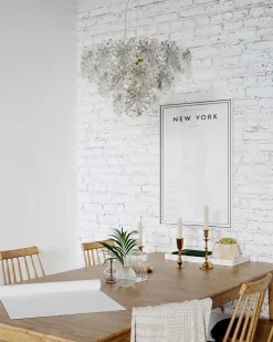 Hängelampe Kristall 51,5 cm breit H: max. 120 cm 5x E14