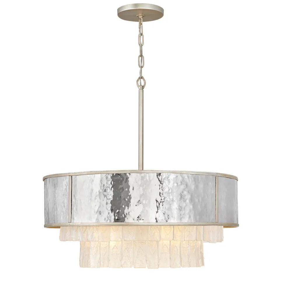 Hängelampe Kristall Edelstahl Ø 66 cm H: max. 386,2 cm rund