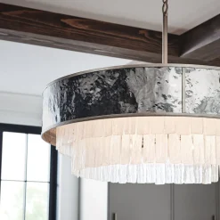 Hängelampe Kristall Edelstahl Ø 66 cm H: max. 386,2 cm rund