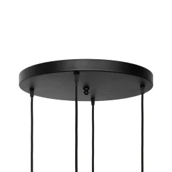 Hängelampe Messing Eisen Glas Ø 49 cm rund 4x E27 Esszimmer