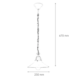 Hängelampe Messing Vintage E27 in Bronze