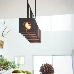 Hängelampe Metall E27 H: max. 142,9 cm länglich Modern