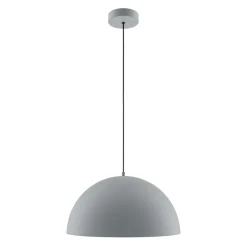 Hängelampe Metall E27 rund D: 35 cm H: max. 320 cm Grau