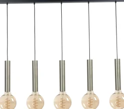 Hängelampe Metall für E27 Schwarz Nickel ESJA