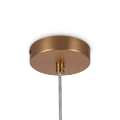 Hängelampe Metall Glas D: 15 cm rund H: max. 334 cm G9