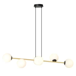 Hängelampe Metall Glas Kugelschirme E14 dekorativ