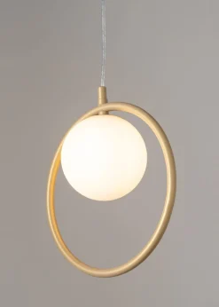 Hängelampe Metall Gold Glas Kugel Ø12 cm G9 Modern