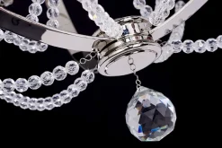 Hängelampe Metall in Nickel Ø61cm rund DERINA