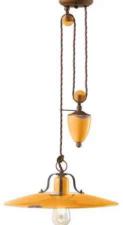 Hängelampe Metall Keramik E27 verstellbar Industrial