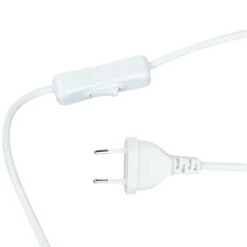 Hängelampe mit Stecker Weiß Käfig Schirm 5,5 m lang