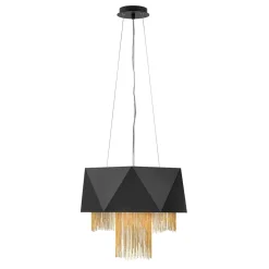 Hängelampe Modern Design Schwarz Gold Metall VENINA