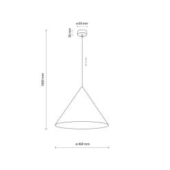 Hängelampe Orange Ø 50 cm H: max. 170 cm Metall E27