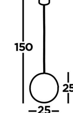 Hängelampe rund Ø 25 cm in Messing Weiß Metall Glas