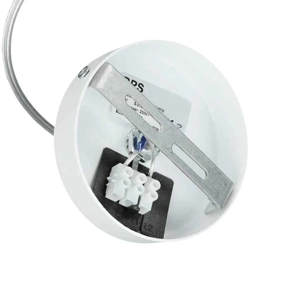 Hängelampe rund Beige Gold Ø50cm Esstisch Stoff