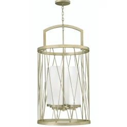 Hängelampe RYAN Blattsilber Ø53cm kürzbar Leuchte