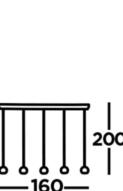 Hängelampe Schwarz 160 cm lang H: max. 2 m 5-flammig GU10