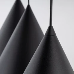 Hängelampe Schwarz 3-flammig Metall E27 höhenverstellbar