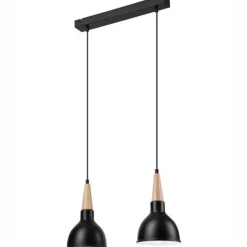 Hängelampe Schwarz Holz Esszimmer Skandinavisch