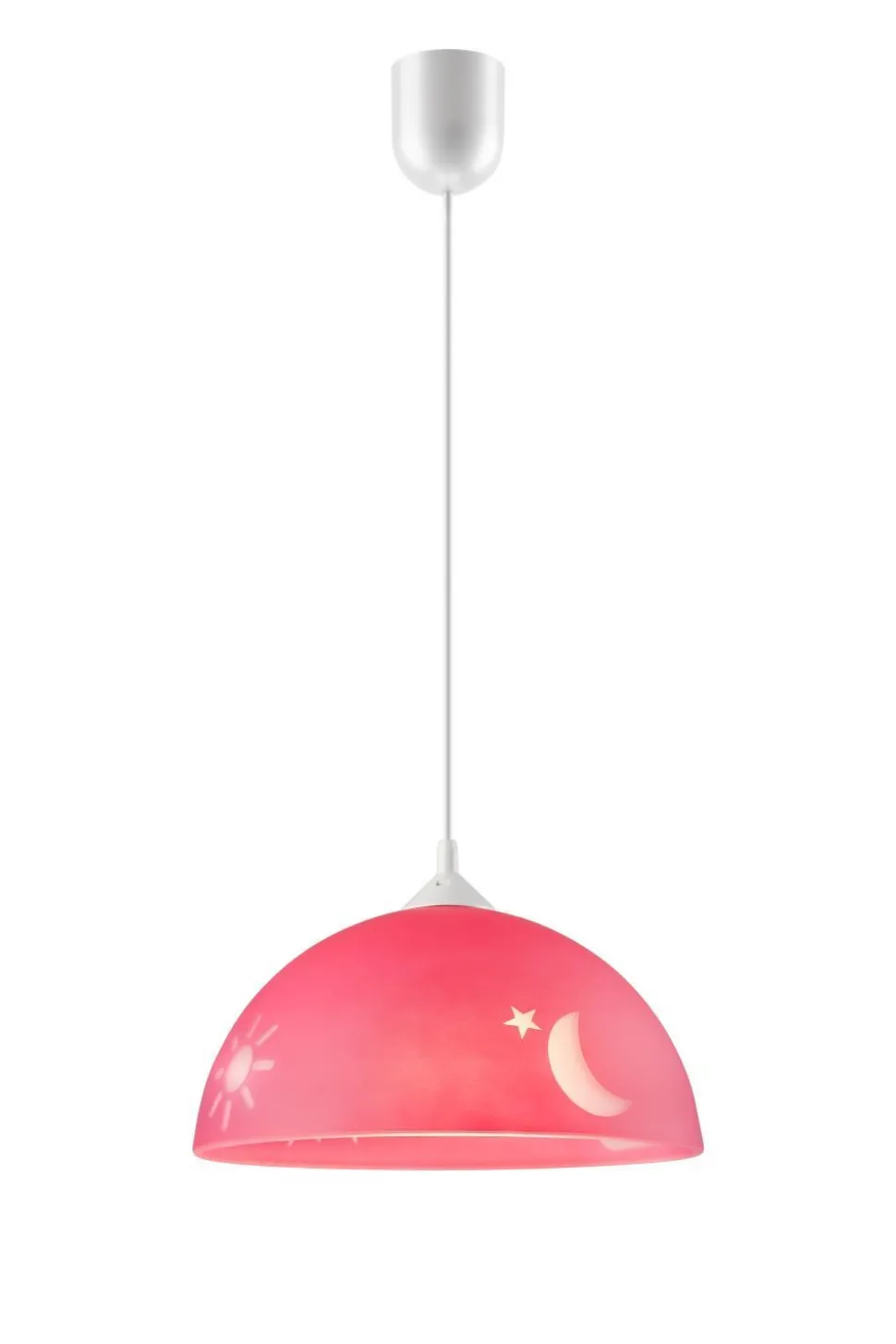 Hängelampe THORLEY Pink rund Kinder Kinderzimmer