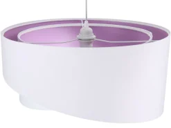 Hängelampe Weiß Flieder rund Ø50cm Esstisch