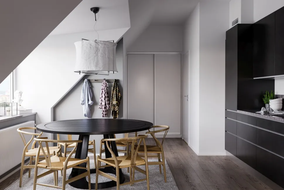 Hängelampe Weiß Schwarz B: 61,5 cm Metall Stoff E27