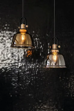Hängelampe ZERO in Gold Glas Esstisch Lampe