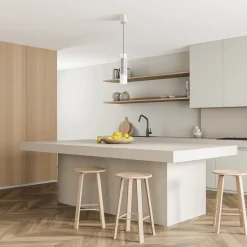 Hängeleuchte Aluminium Glas GU10 D: 8 cm H: max. 170 cm