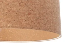 Hängeleuchte E27 Ø 40 cm Natur Weiß Kork Esszimmer