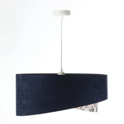 Hängeleuchte E27 rund Ø 50 cm Stoff Velours Optik KARIM