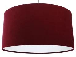 Hängeleuchte Esstisch Innenlampe Ø40cm Rot Weiß Stoff