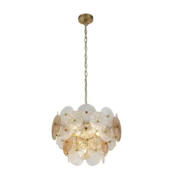 Hängeleuchte Glas Metall Ø 45 cm kunstvoll höhenverstellbar