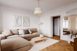 Hängeleuchte Glas Metall E27 50 cm breit H: max. 120 cm