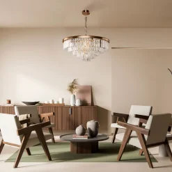 Hängeleuchte Glas Metall E14 Ø 70 cm H: max. 120 cm