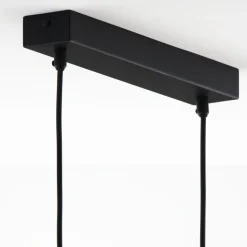 Hängeleuchte Glas Metall G9 2-flammig in Schwarz Gold