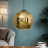 Hängeleuchte Gold Kugel Decke Esstisch Lampe JARA