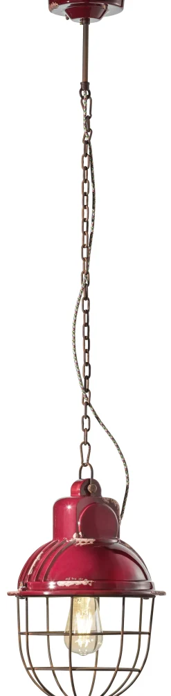 Hängeleuchte Keramik Metall E27 D: 26 cm H: max. 115 cm