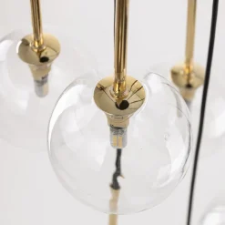 Hängeleuchte Kugel Metall Glas H: max. 145 cm verstellbar