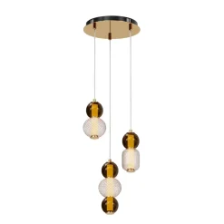 Hängeleuchte LED Metall Rauchglas B: 38 cm 4000 lm INA