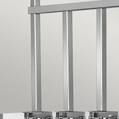 Hängeleuchte länglich H: max. 142,9 cm Nickel poliert E27