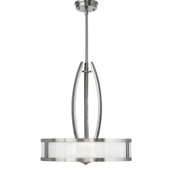 Hängeleuchte LOU Nickel Weiß Ø51cm Lampe Esstisch