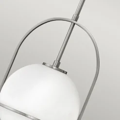 Hängeleuchte Metall Glas rund D: 28,9 cm E27 Vintage