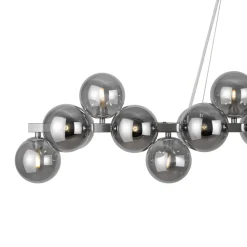 Hängeleuchte Metall Rauchglas H: max. 133,9 cm G9 HILDA